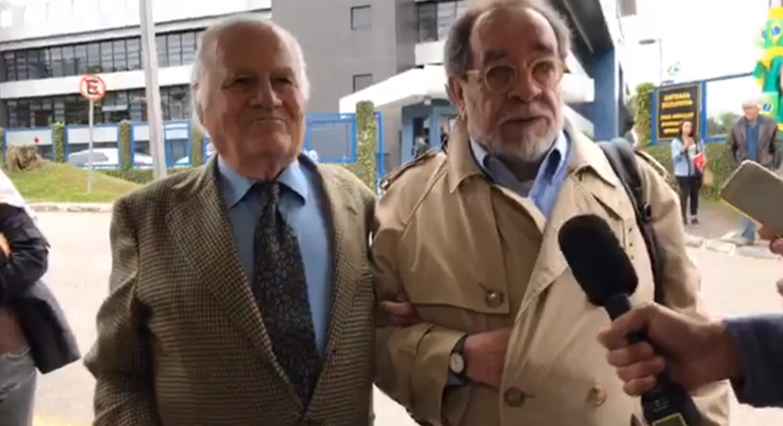 Fernando Morais e Mino Carta