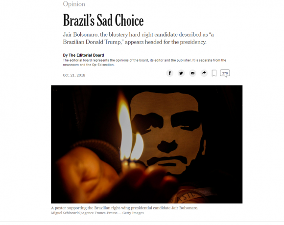 New York Times Bolsonaro