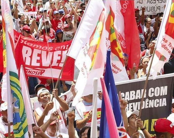 Manifestações contra a reforma da Previdência