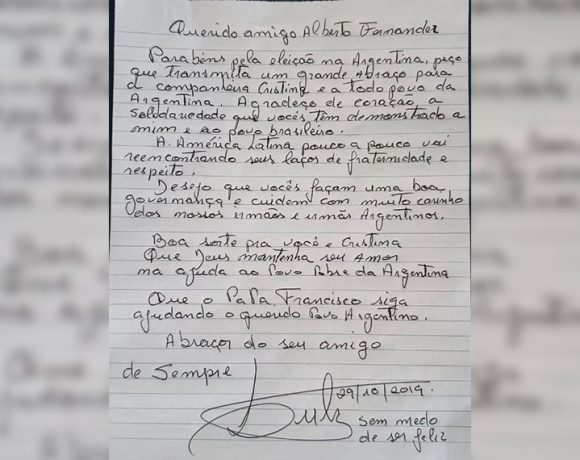 Lula parabeniza Alberto Fernández, presidente eleito da Argentina