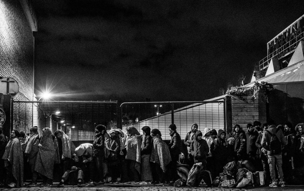 Na madrugada em Aubervilliers na França