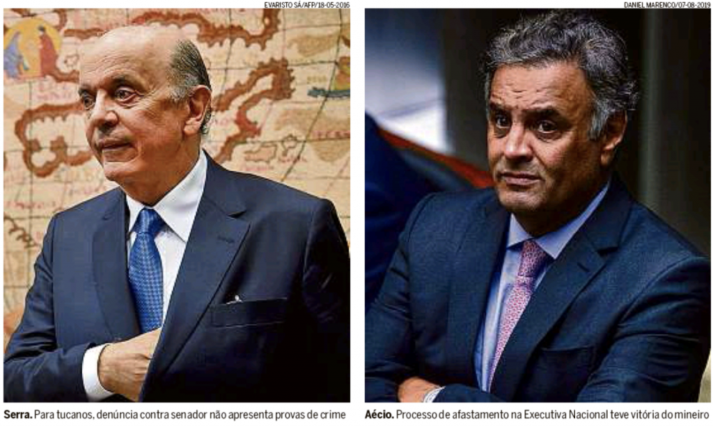 Na página 7: Serra ganha solidariedade tucana após denúncia
